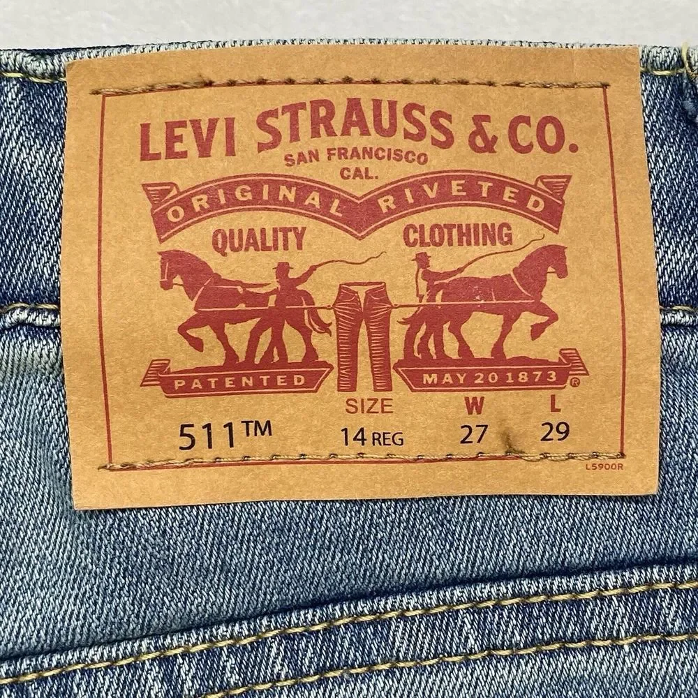 Levis 511 Mens Jeans‎ 14R 27x29 Slim Straight Blue cowboy western rodeo